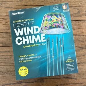 NIB Solar-Powered Light-Up Wind Chime Kit - Design your own! Ages 8+
